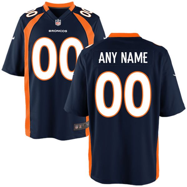 Men Denver Broncos Nike Navy Blue Custom Alternate Game NFL Jersey->customized nfl jersey->Custom Jersey